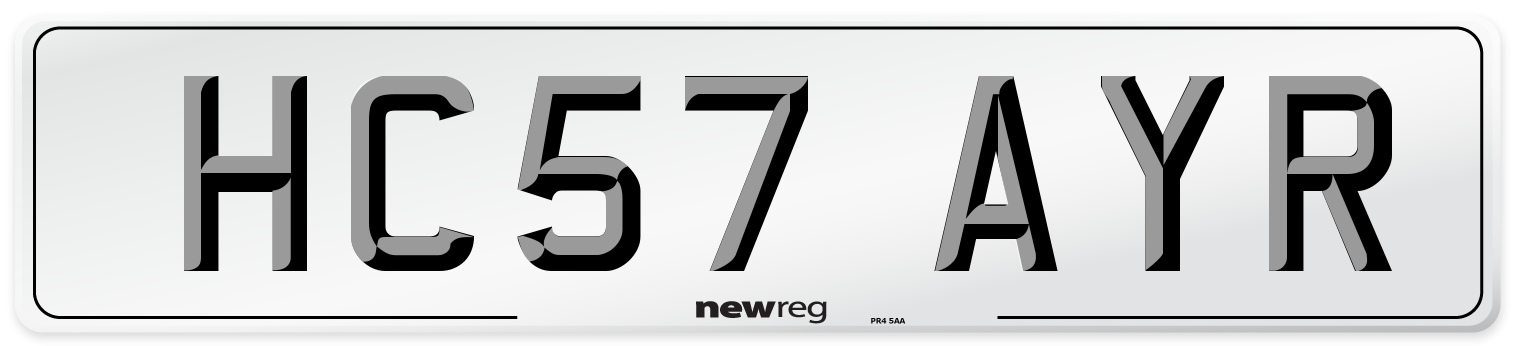 HC57 AYR Number Plate from New Reg